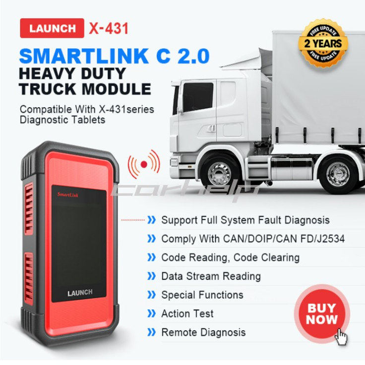 跨境批发 LAUNCH X431 Smart Link C HD V2.0 汽车重卡模块HDIII.