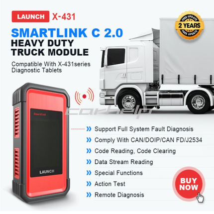 跨境批发 LAUNCH X431 Smart Link C HD V2.0 汽车重卡模块HDIII.