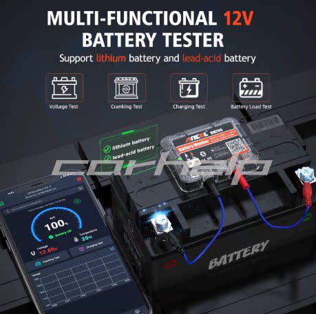 跨境批发 ANCEL BM200 蓝牙版 12V汽车蓄电池监控器 电压电量显示