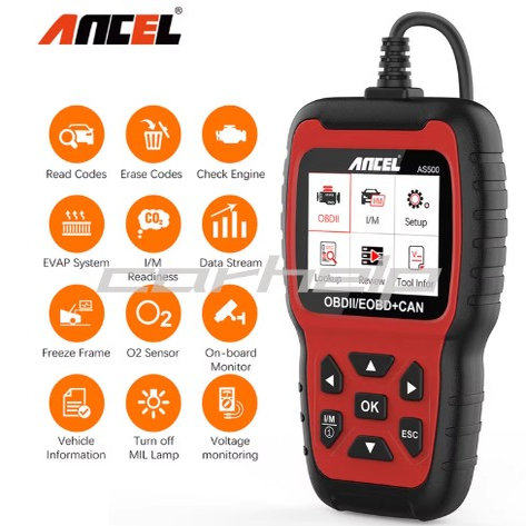 Ancel AS500 OBD2汽车扫描仪引擎代码读取器 汽车诊断工具 全球版