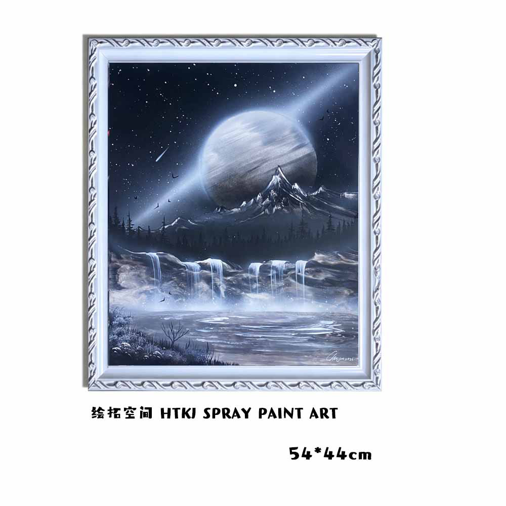 绘拓空间手工创作B站热门黑白色现代装饰画