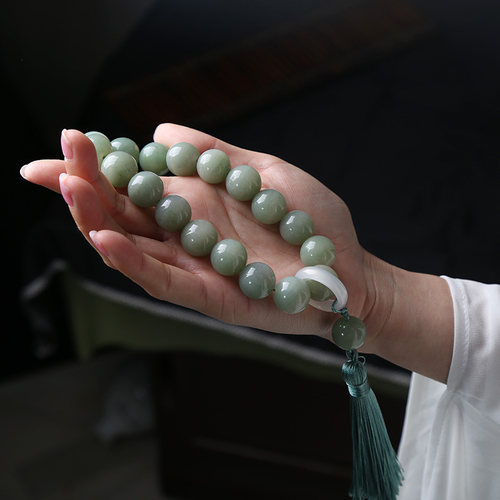 天然玉石流苏带跑环手链