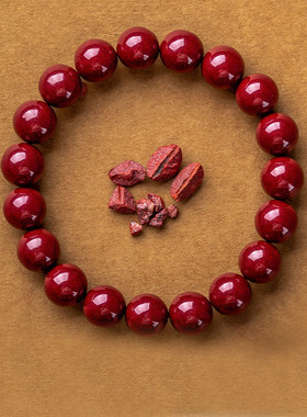 天然原矿朱砂手链女手串