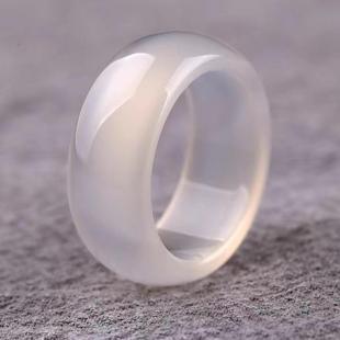 白玉髓戒指手持跑环专用细戒圈卡6毫米9毫米跑环专用