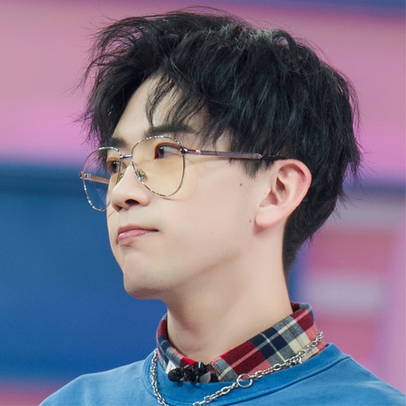 口红王子费启鸣同款韩版圆脸大框显脸小百搭女式金属装饰眼镜男