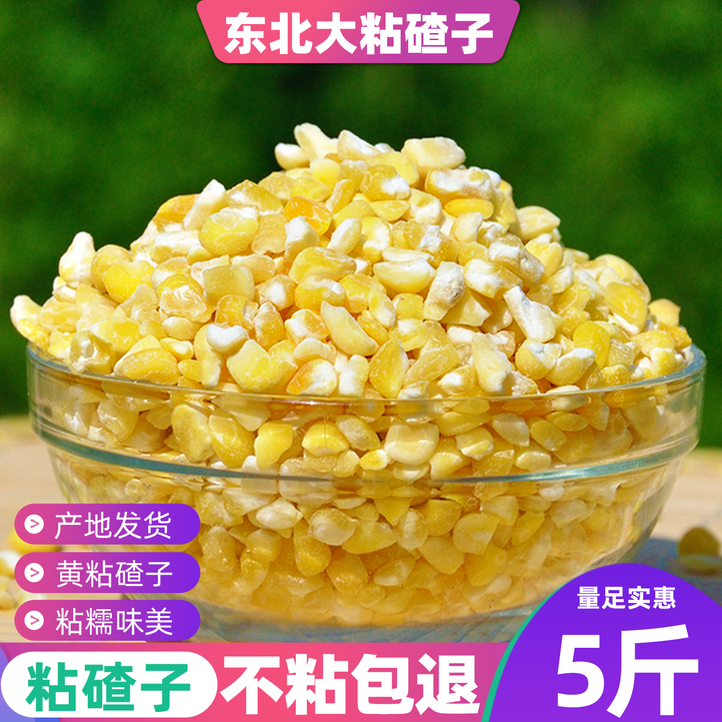 东北吉林特产粘糯玉米碴子粥5斤