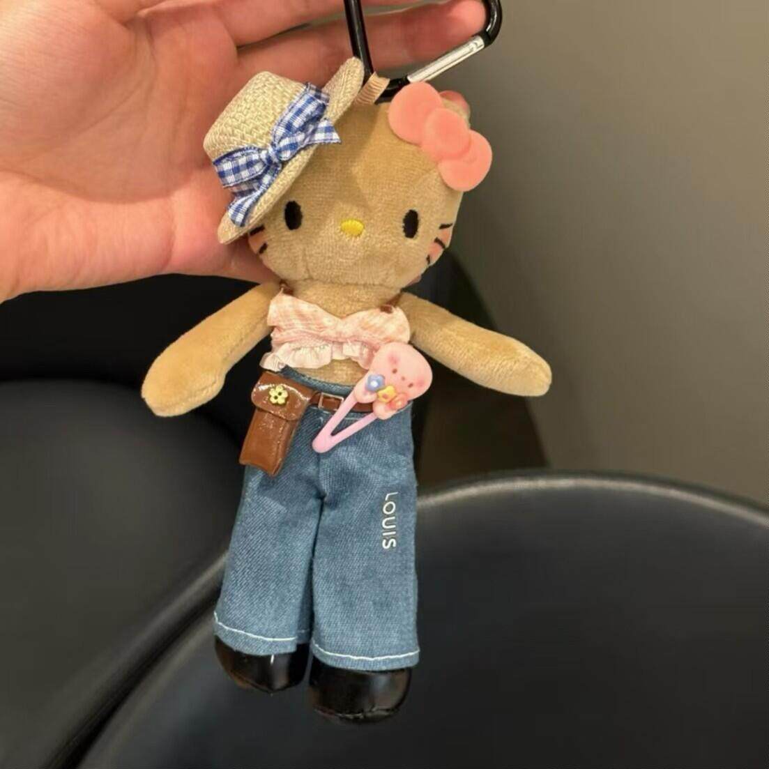 正品哈喽kitty长腿牛仔裤包挂件