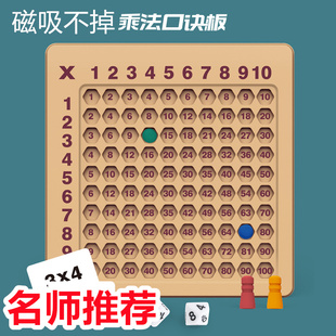 99乘法口诀表儿童桌游数字益智思考亲子互动玩具九九乘法表带磁吸