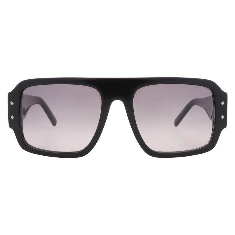 代购MCM男女太阳镜防紫外线渐变镜片非偏光醋酸纤维材质方形黑色