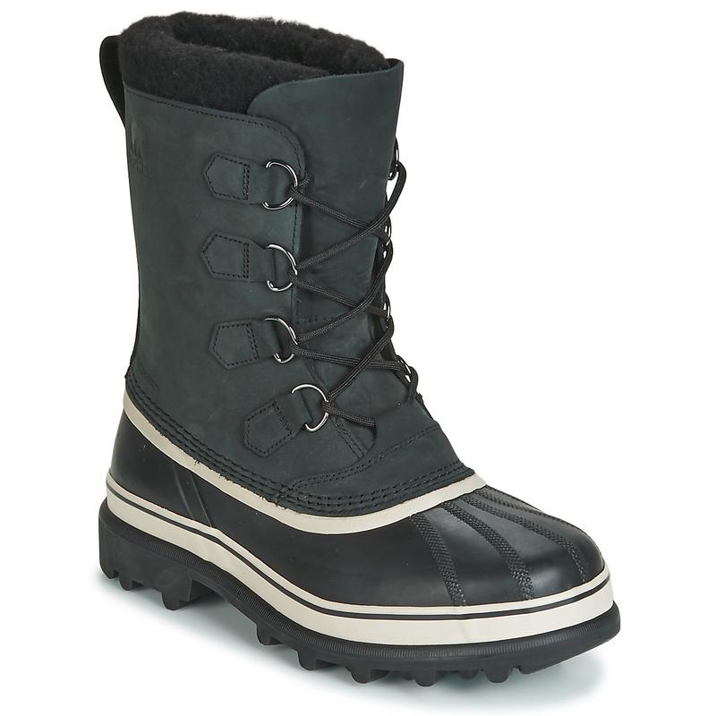 SOREL男士雪地靴保暖防滑防水耐磨黑色系带高帮橡胶大底滑雪