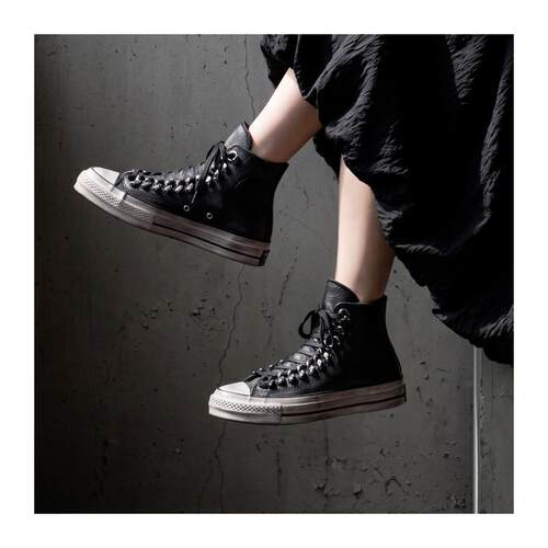 Converse 匡威 Chuck 70X黑色牛皮高帮板鞋男女运动休闲鞋A24240C