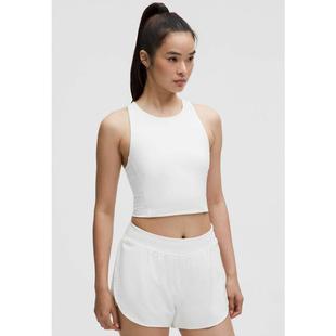 lululemon zip拉 無袖 露露樂蒙女運動T恤速干透氣訓練跑步休閑短款