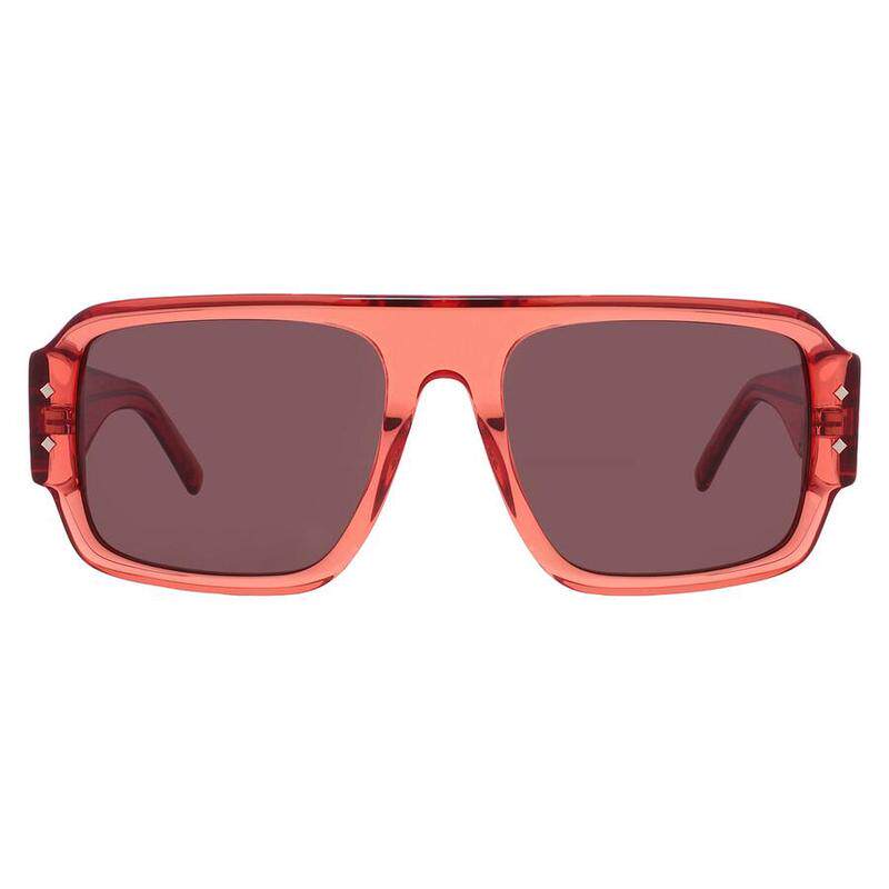 代购MCM男女太阳镜防紫外线棕色镜片非偏光55mm镜片宽度方形