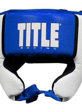 海外代购Title Boxing拳击护具减震防滑透气蓝白配色比赛训练
