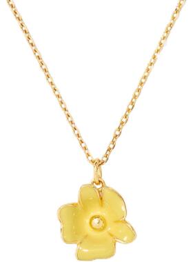 代购kate spade女士项链优雅精致时尚简约金色链条黄色花朵
