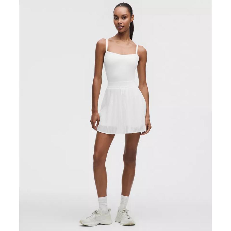 海外代购lululemon/露露乐蒙女士网球裙高弹透气百褶吊带网球图片
