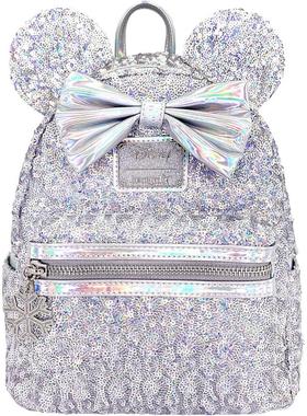 代购代购代购Loungefly痛包LASR独家迪士尼全息亮片米妮迷你休闲