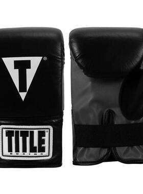 海外代购Title Boxing男女拳击手套吸湿排汗手腕固定黑色灰色