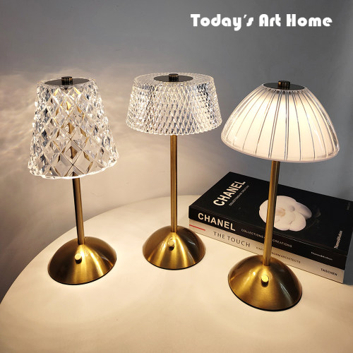 现代极简小台灯法式复古轻奢高颜值客厅卧室书房餐厅充电浪漫夜灯