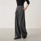女垂感轻设计长裤 2026新款 天丝醋酸高腰阔腿西裤 松弛感屁帘裤 春季