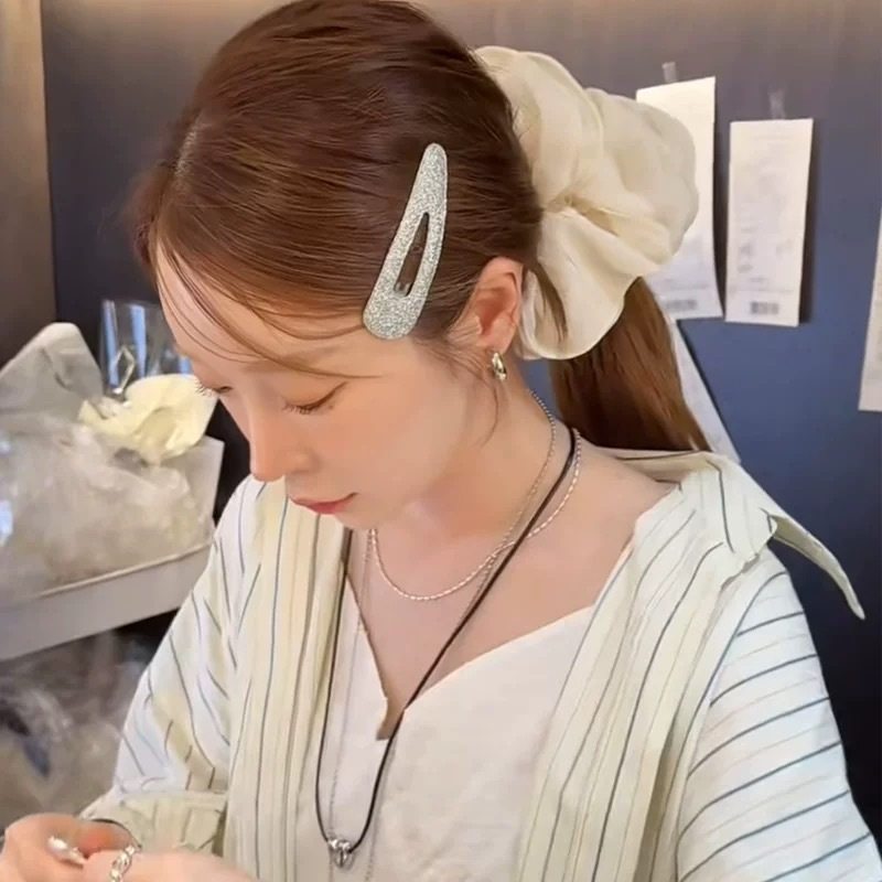 韩国东大门欧尼同款银色亮闪bb夹网红发夹女刘海边夹侧边简约发卡,饰品/流行首饰/时尚饰品新,发饰,淘宝优惠券,粉丝福利购,淘宝优惠卷