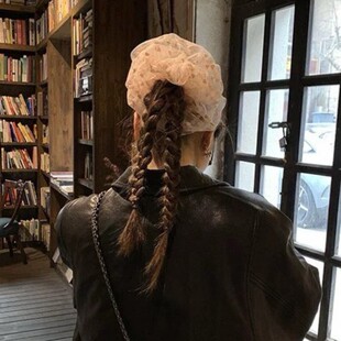 博主同款 贝壳粉爱心夸张大发圈高级感大肠发圈女扎头发双层发饰头