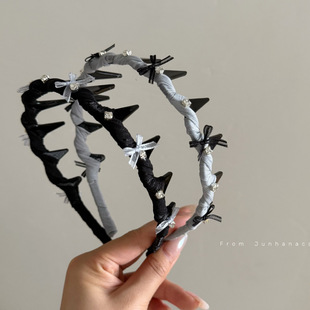 芭蕾风蝴蝶结倒插梳发箍女新款洗脸头箍日常外戴