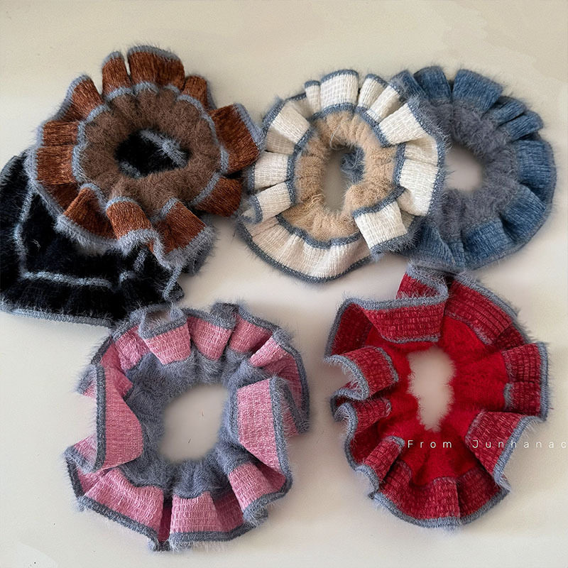 韩系拼色针织毛线大肠发圈女慵懒风丸子头扎头发发饰头绳秋冬,饰品/流行首饰/时尚饰品新,发饰,淘宝优惠券,粉丝福利购,淘宝优惠卷