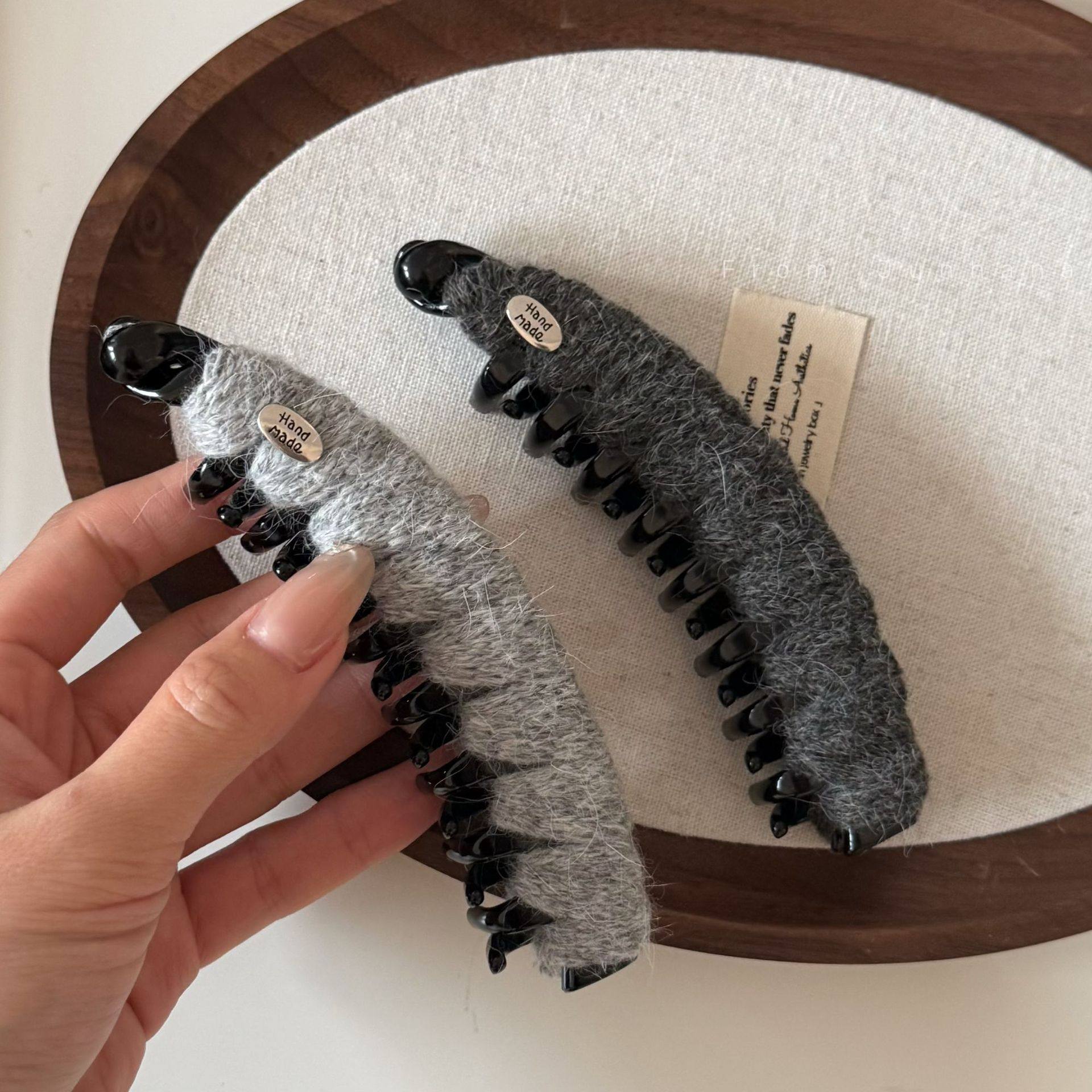 简约灰色羊毛发夹女后脑勺高级感香蕉夹竖式夹豹纹马尾夹发卡发饰,饰品/流行首饰/时尚饰品新,发饰,淘宝优惠券,粉丝福利购,淘宝优惠卷