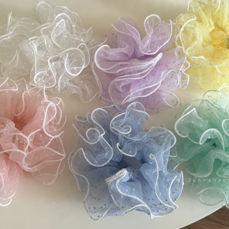 春季清新蓬蓬网纱波点大肠发圈女芭蕾风头绳发饰丸子头皮筋头花,饰品/流行首饰/时尚饰品新,发饰,淘宝优惠券,粉丝福利购,淘宝优惠卷