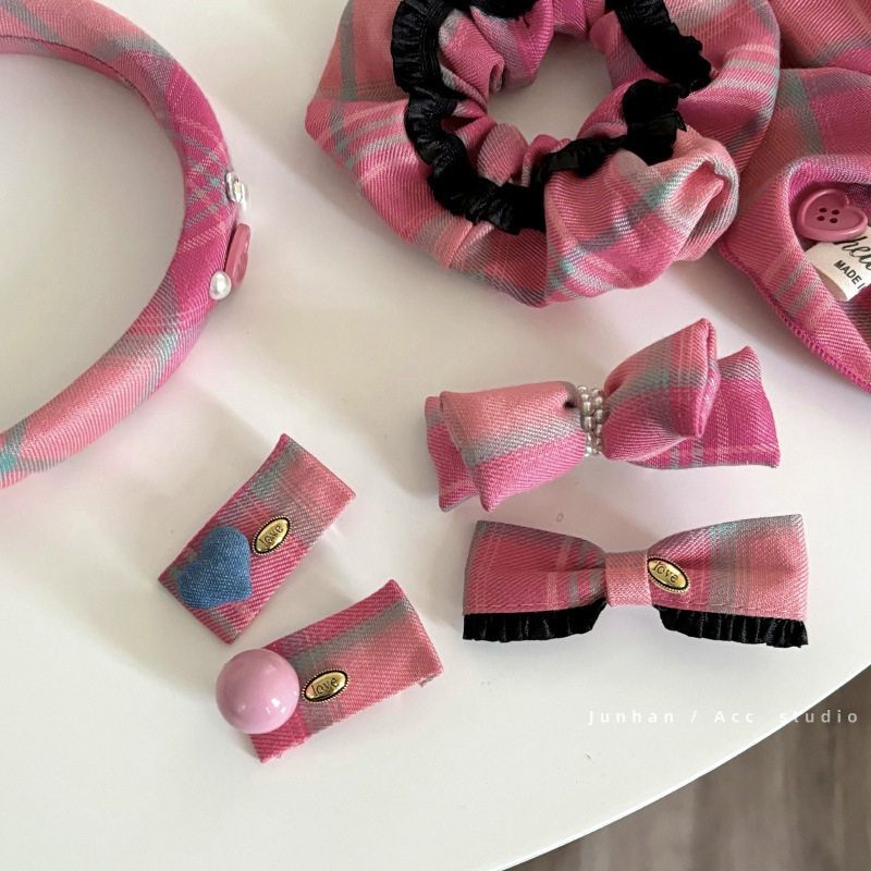 复古甜美少女玫粉蝴蝶结发夹发圈公主头刘海夹发箍发卡发饰,饰品/流行首饰/时尚饰品新,发饰,淘宝优惠券,粉丝福利购,淘宝优惠卷