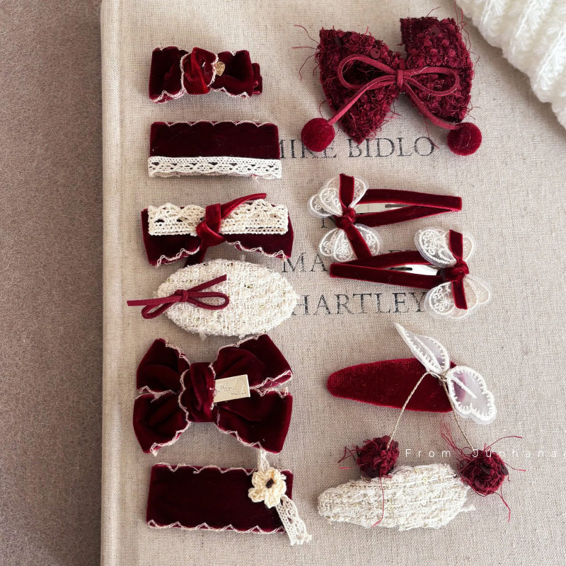 法式新年红色系花朵蝴蝶结樱桃发夹甜美刘海侧边夹儿童碎发夹头饰,饰品/流行首饰/时尚饰品新,发饰,淘宝优惠券,粉丝福利购,淘宝优惠卷