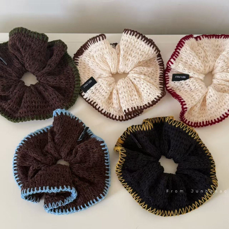 韩系慵懒撞色针织毛线大肠发圈女扎头发高品质百搭发饰头绳,饰品/流行首饰/时尚饰品新,发饰,淘宝优惠券,粉丝福利购,淘宝优惠卷