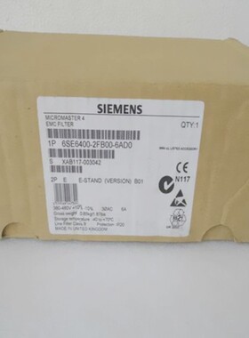 议价6SE6400-2FB00-6AD0,MICMASTER 4 EMC 滤波器,6SE64002FB006A