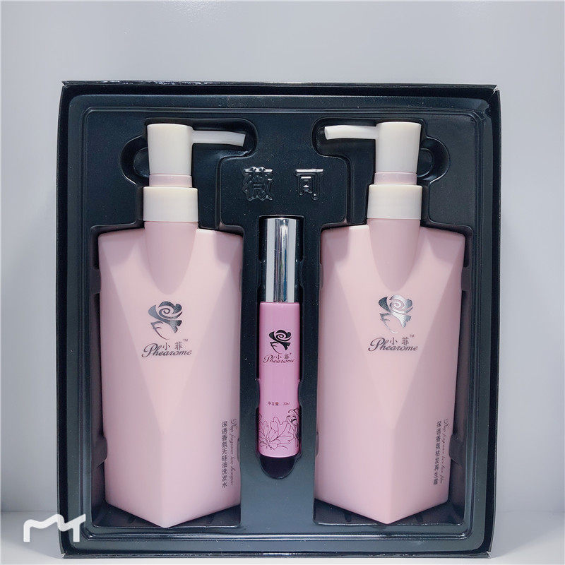 薇可国际小菲洗发水套装深诱香氛无硅油洗发水400再生霜400精华30