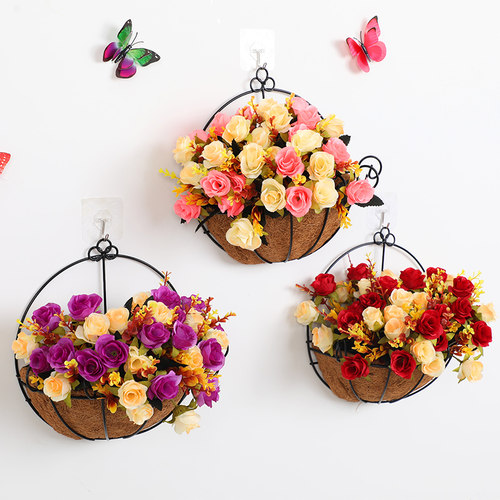 装饰壁挂花墙面仿真花塑料花