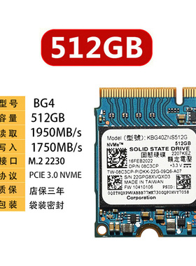 适用东芝铠侠BG4 128G 256G 512G 2230 固态硬盘戴尔笔记本台式机