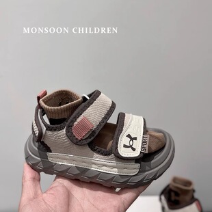 男童凉鞋2025夏季新款软底魔术贴防滑女童鞋中大童沙滩鞋儿童鞋子