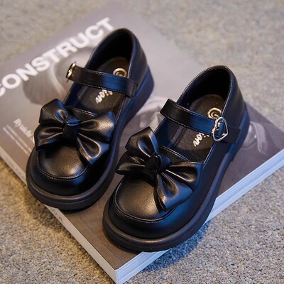 =软底蝴蝶结洛丽塔黑色公主鞋