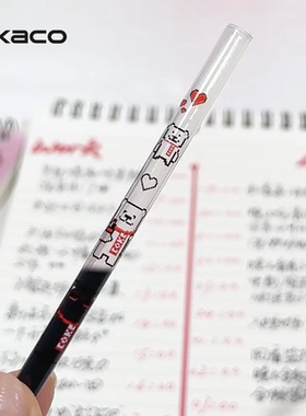 KACO中性笔KEYBO凯宝可口可乐联名新握手熊芯壮志按动式0.5mm黑笔学生用书写刷题考试水笔办公考研签字笔