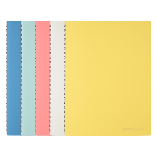 日本maruman满乐文笔记本冥想系列线圈本septcouleur方格加厚高颜值中学生用本子小a6学生便携网格a5螺旋本