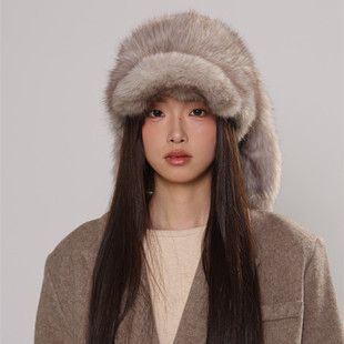 【毛感超蓬松】高品质仿貂毛毛绒绒棒球帽女秋冬兔耳朵兔毛鸭舌帽