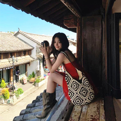 适合云南旅游文艺慵懒风编织包包