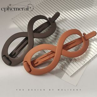 磨砂夹子头饰女气质后脑勺盘发扣夹时尚8字发夹马尾发扣发卡夹子