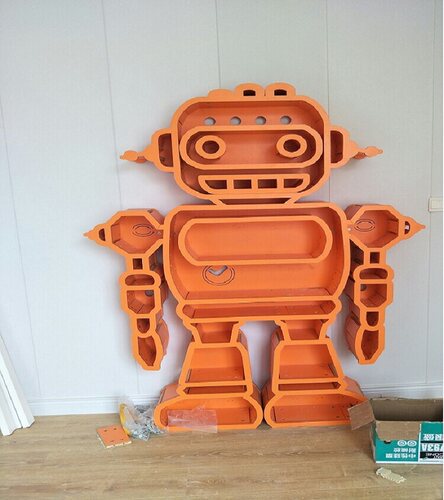 儿童置物架创意机器人造型书架