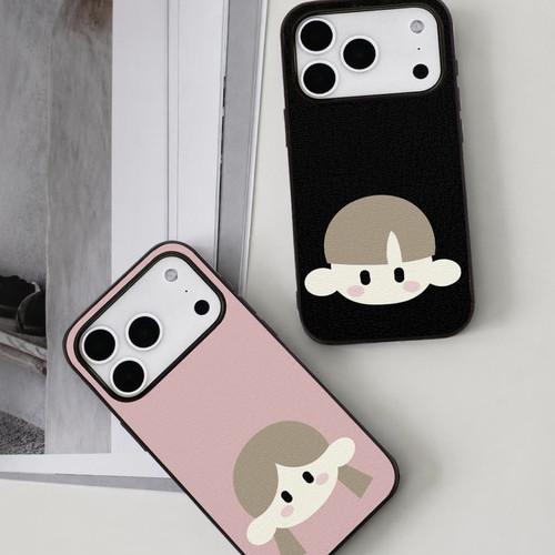 里面LM｜情侣头像真皮拼贴手机壳适用iPhone18proMax华为p80pro可爱治愈高级创意定制简约多色可选情侣礼物