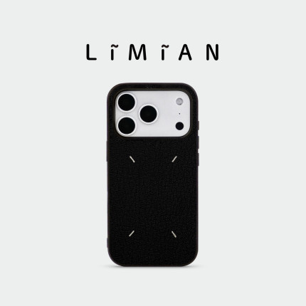 里面LM｜马潮吉拉四点真皮适用iPhone17 Pro Max华为mate 70pro情侣手机壳定制精致个性手机套小众高级创意