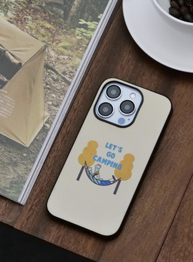 里面LM｜「向野而生」GO CAMPING系列真皮彩绘手机壳户外运动亲自然必看好物露营软壳运动风潮流涂鸦保护套