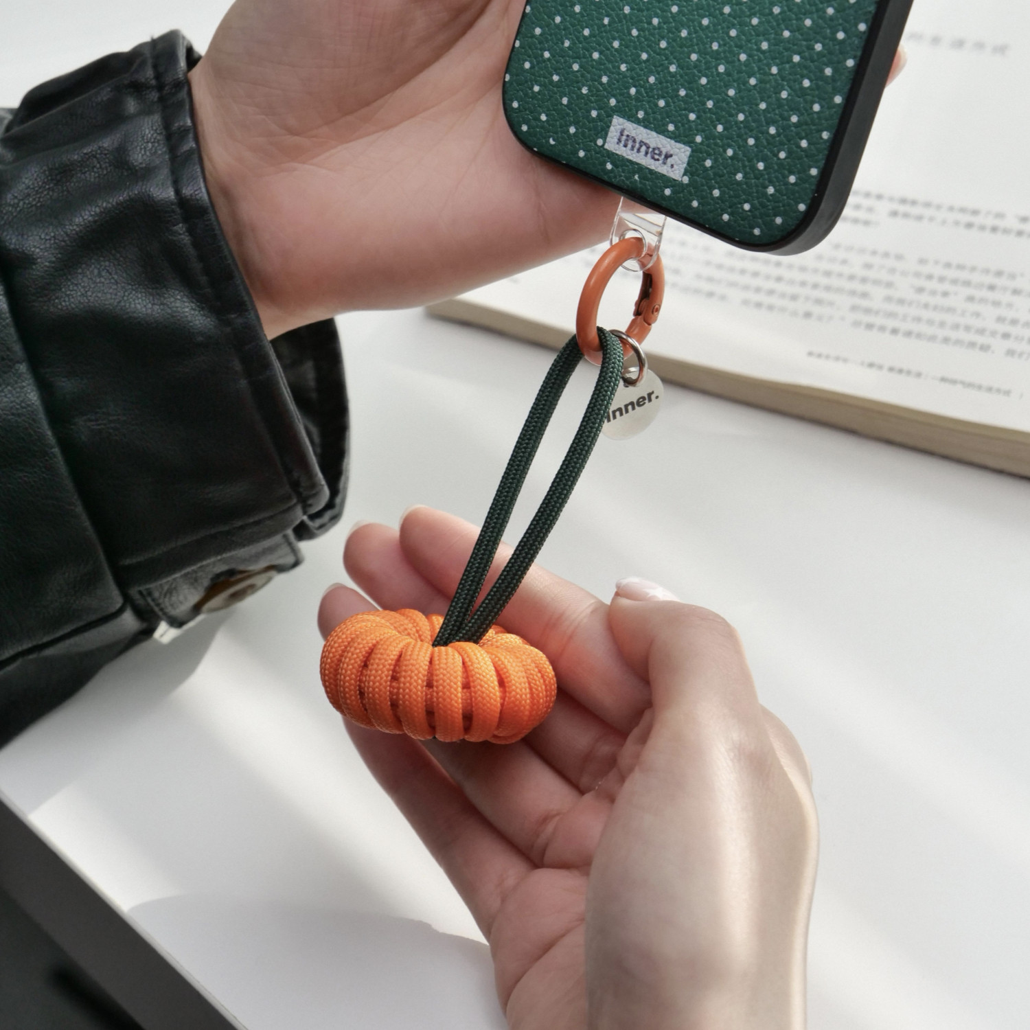 里面LM｜小南瓜编织挂绳挂件挂饰打结治愈简约可爱包包小挂件创意