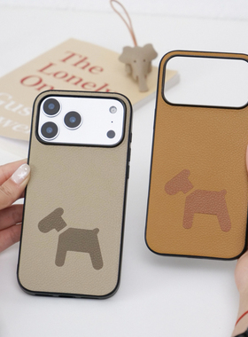 里面LM｜小木马真皮适用iPhone17 ProMax华为 Pura 80情侣潮流手机壳定制精致个性手机套小众创意多色可选